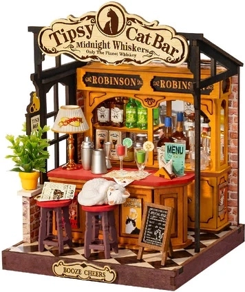 RoboTime Rolife DIY Tipsy Cat Bar miniatűr házikó