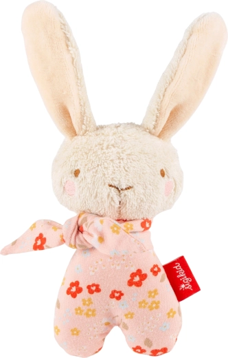 Sigikid első plüss nyuszi csörgővel, rózsaszín, 15 cm