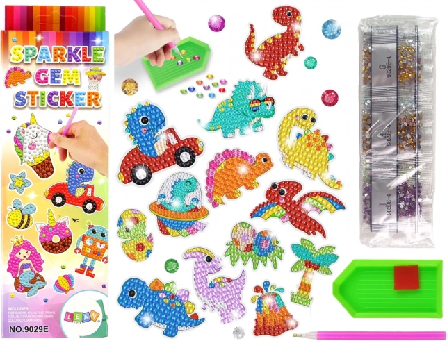 Gyémánt Mozaik Matricák Dínók