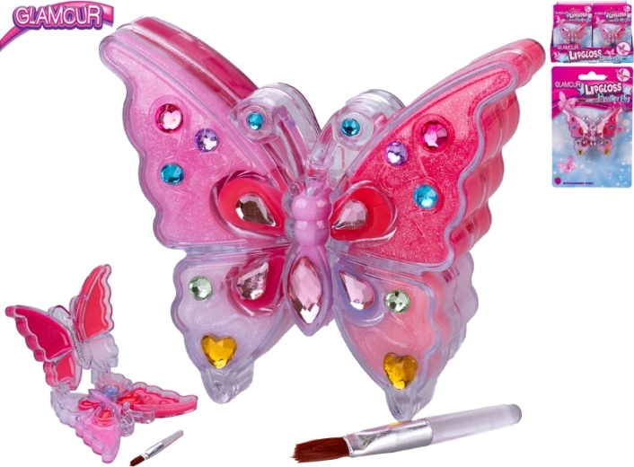 Glamour pillangó alakú ajakfény gyerekeknek, 7 cm