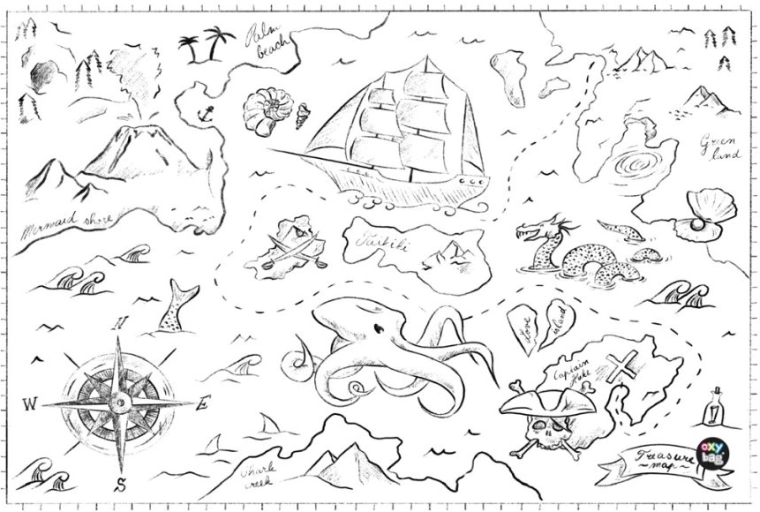 Polipropilén kalóz mintás asztali alátét