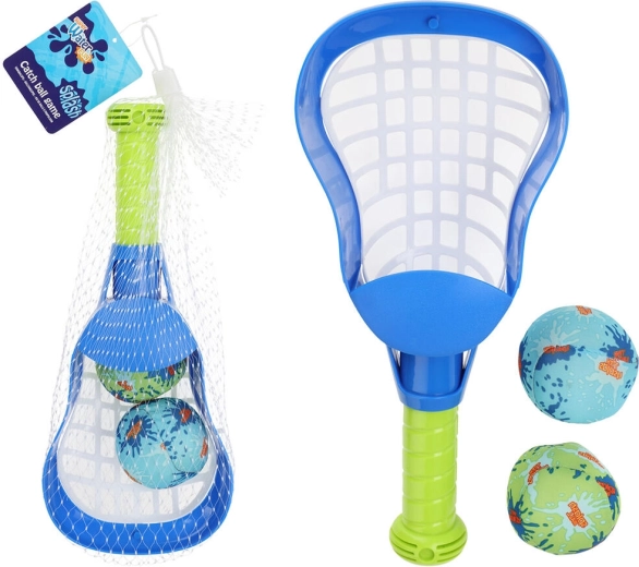 Labdák dobószett lacrosse stílusban – ütő és 2 labda