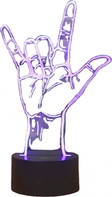 Éjjeli asztali lámpa kéz alakú LED 3D