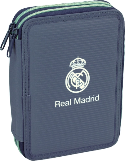 Kétszintes iskolai tolltartó Back me up Real Madrid, teljesen felszerelt - 1 db