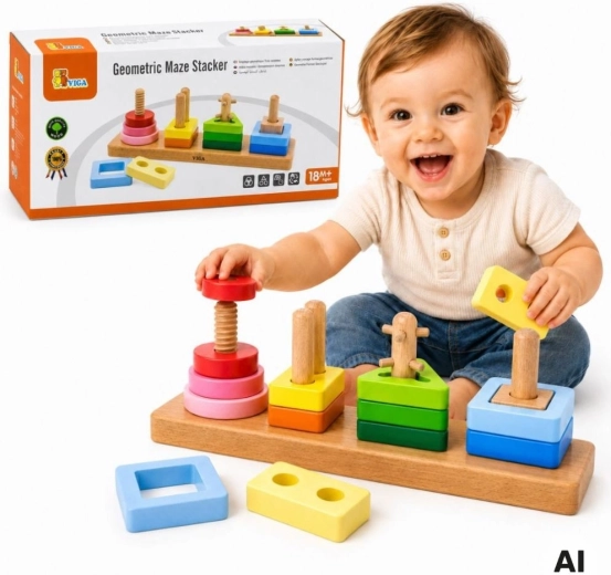 Viga fa geometriai formák válogatóval
