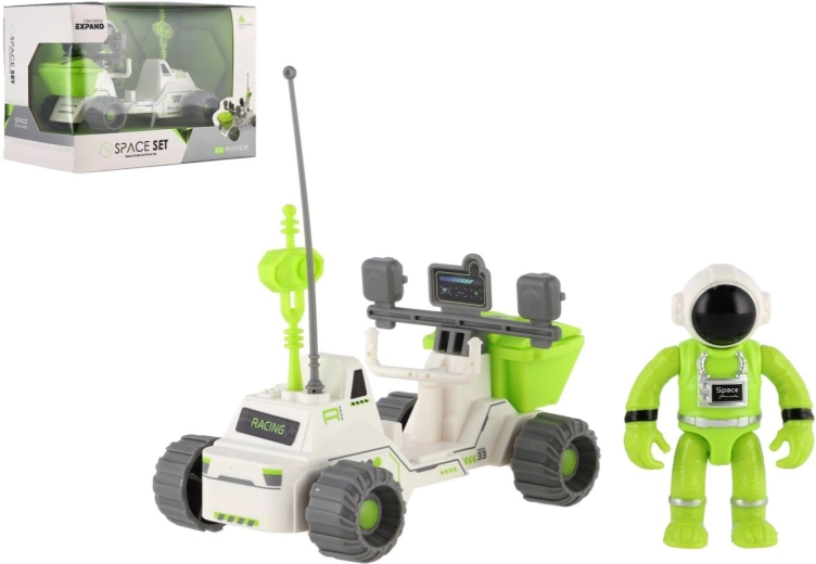 űrjáró lendkerékkel és űrhajós figurával