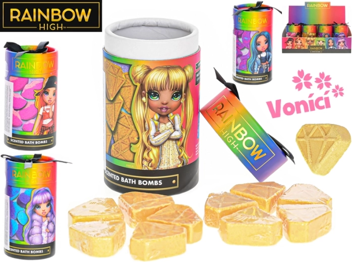 Rainbow High fürdőbombák – illatos, 10 db tubusban, vegyes formák