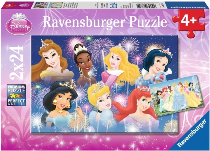 RAVENSBURGER Puzzle Gyönyörű hercegnők 2x24 darab