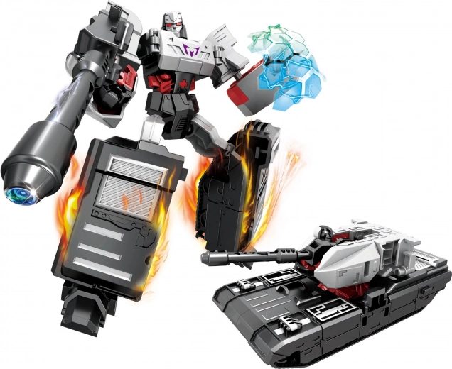 Autorobot Tank King fekete 19 cm