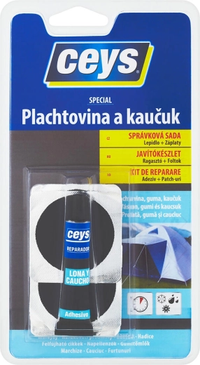 Ragasztó ponyvához és kaucsukhoz 7 ml + 4 folt CEYS