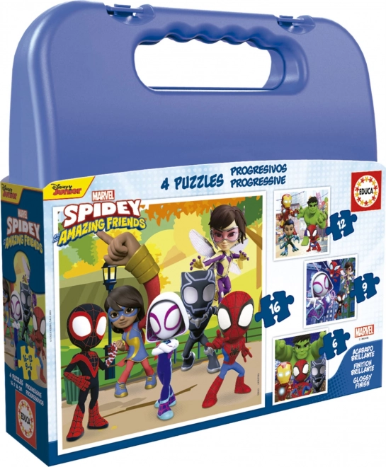 Puzzle bőröndben Spidey és csodálatos barátai 4 az 1-ben