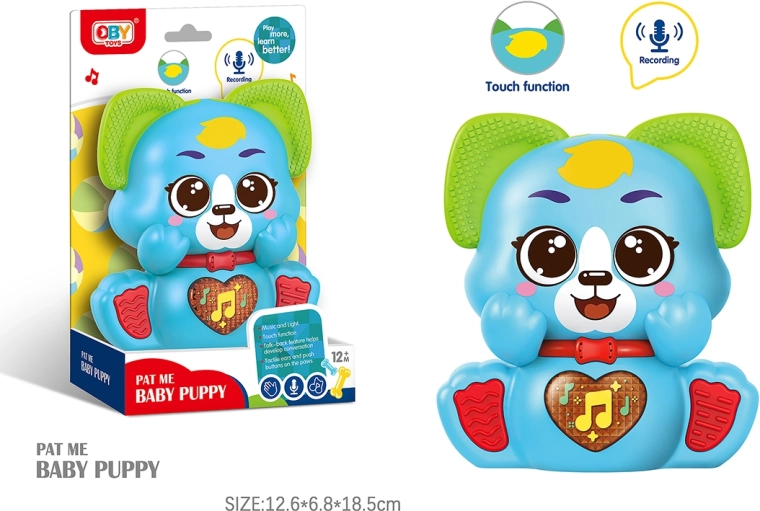 Beszélő plüss kutya effektekkel 12 cm