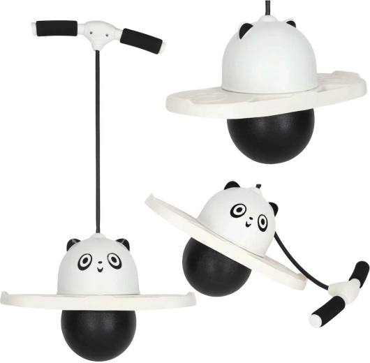 Gyerek pogo ugráló panda fehér-fekete