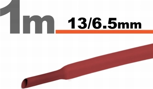 Piros zsugorcső 13/6,5 mm