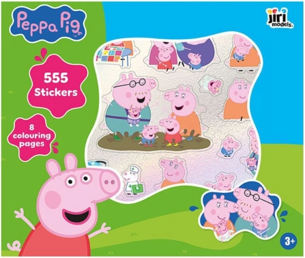Peppa malac kreatív szett: 555 matrica és 8 kifestő