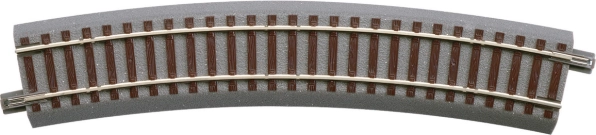 ROCO geoLINE ágyazatos íves sín R502,7 mm, 22,5°, H0