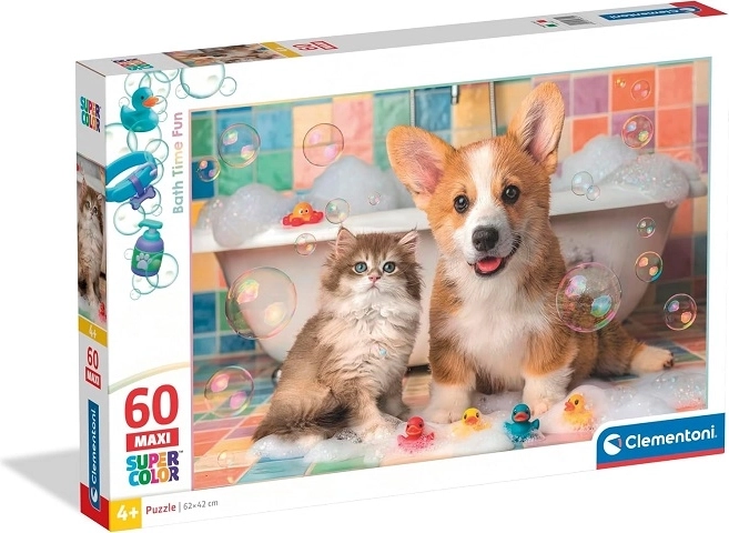 Clementoni maxi puzzle gyerekeknek Bath time fun 60 darab