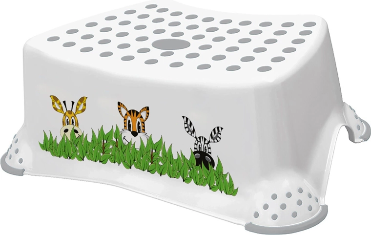 Gyerek csúszásgátlós fellépő Jungle, fehér