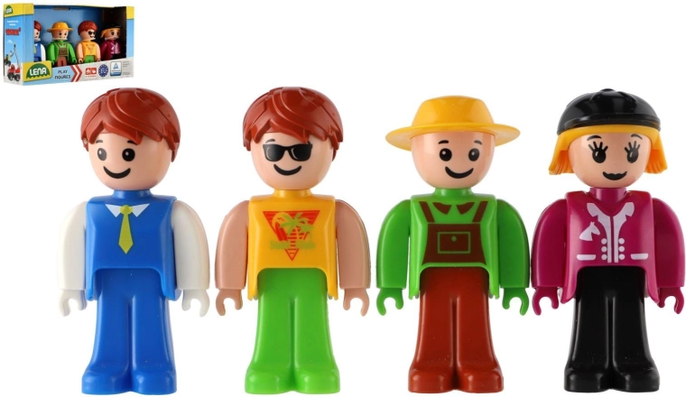 LENA figurakészlet zöld – 4 figura TRUXX-hoz