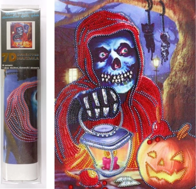 7D gyémántszemes festés halloween 30 × 40 cm