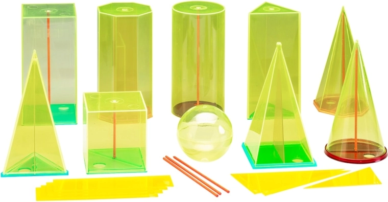 Wissner 38 darabos átlátszó geometriai test készlet