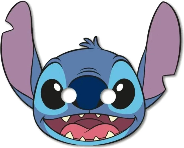 Karneváli arcpajzs maszk Stitch és Angel – 6 db-os szett