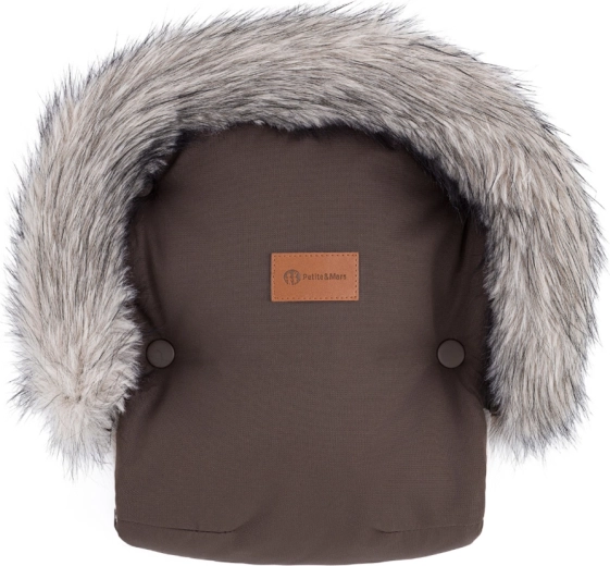 Petite&Mars babakocsi kézmelegítő (muff) furry rich brown