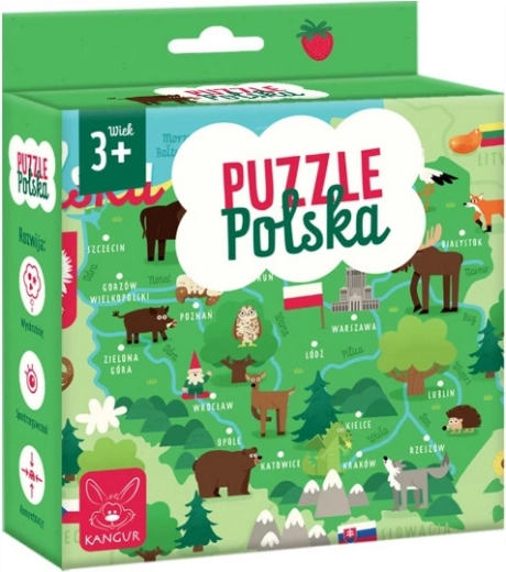 Lengyelország térképe kirakó gyerekeknek 3+