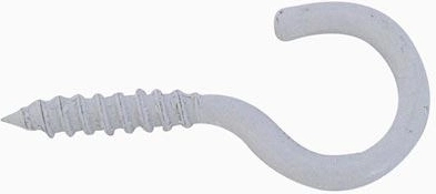 Nyitott, menetes szem 40 mm, fehér (50 db)