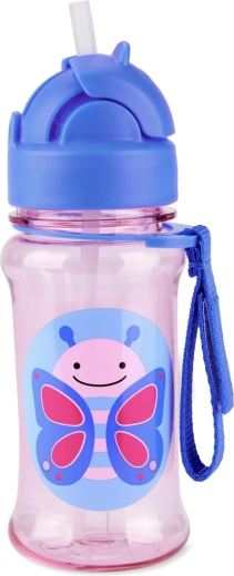 Skip Hop Zoo Tritan Renew kulacs szívószállal 355 ml Pillangó