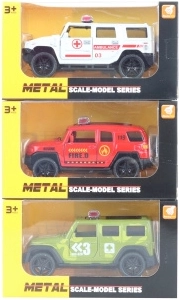 Fém kisautó visszahúzós meghajtással, 11,5 cm