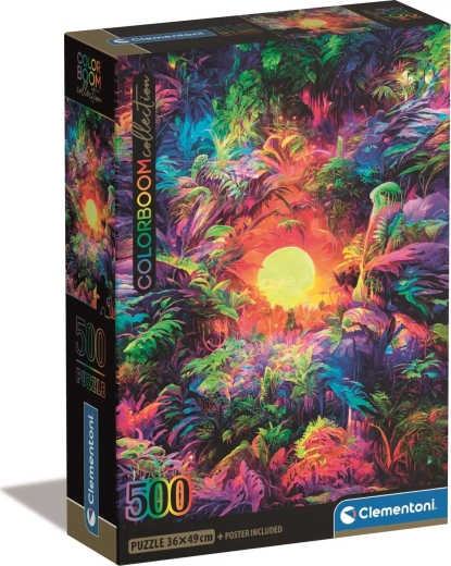 Puzzle 500 Compact – pszichedelikus hajnal a dzsungelben