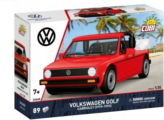 Cobi Volkswagen Golf Cabriolet 1979–1993 építőkészlet 1:35 (89 alkatrész)