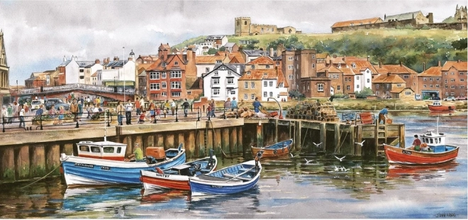 Gibsons panorámás puzzle Whitby, Yorkshire 636 darab