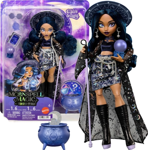 Monster High Moonspell Magic baba Claire de Luna 26 cm kiegészítőkkel