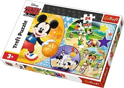 Maxi puzzle 24 darabbal – MICKEY MOUSE: Irány a sport