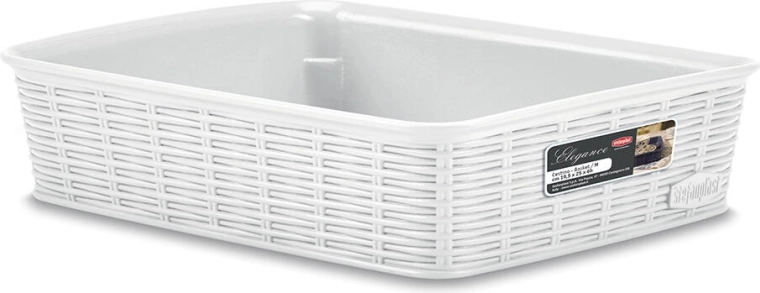 Elegance fehér kosár 25 × 19,5 × 6 cm
