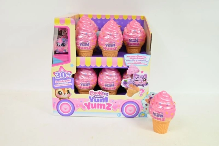 Cookeez Makery Yum Yumz illatos plüssfigura tölcsérben
