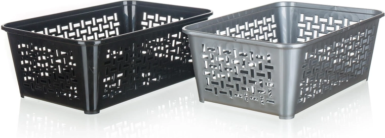 Műanyag rendszerező kosár 30 × 20 × 11 cm, vegyes színek