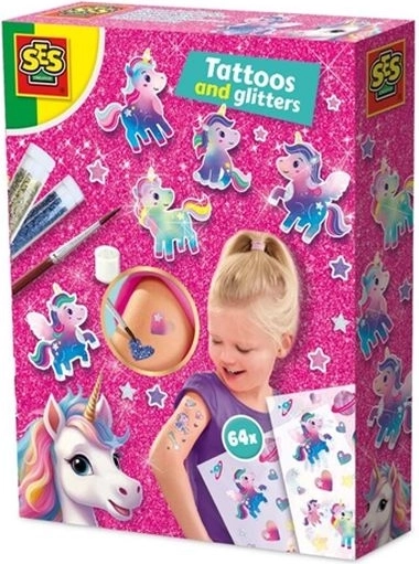 SES Creative Unikornis – tetoválások és csillámpor