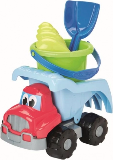 Homokozós teherautó tartozékkészlettel, 20 cm