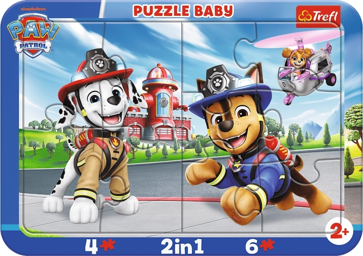 Trefl baby puzzle Mancs őrjárat: barátok 2 az 1-ben (10 darabos)
