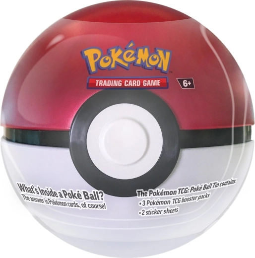 Pokémon TCG bádogdoboz Poké Ball Tin 2024 újranyomás (3 booster + matricák) – 1 db
