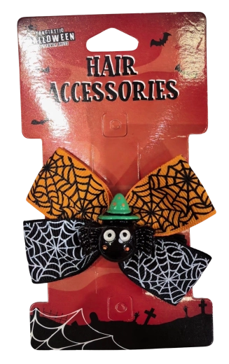 Halloweeni hajcsat pókocskával és masnival