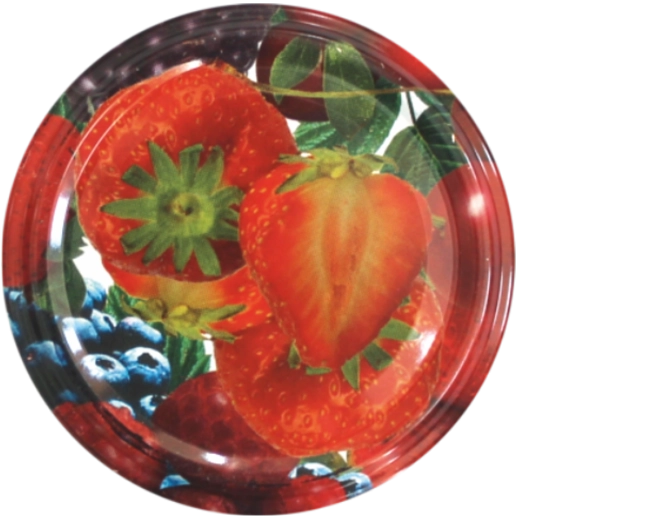 66 mm-es fém tetőkészlet gyümölcsmintával, 10 db