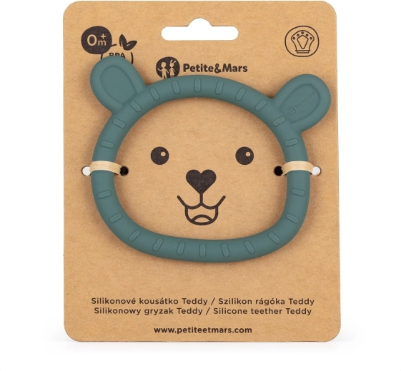 PETITE & MARS Teddy Misty Green szilikon rágóka