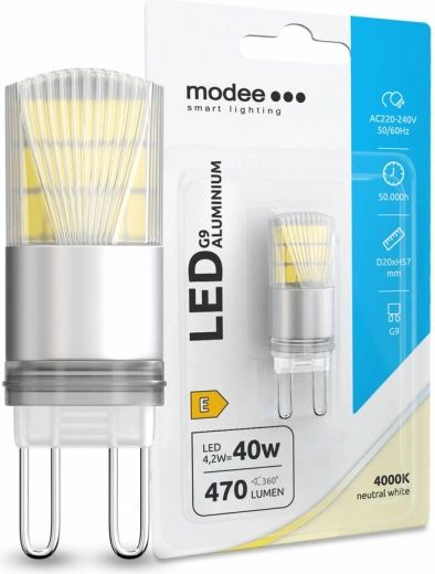 LED G9 izzó Modee Aluminium 4,2 W semleges fehér