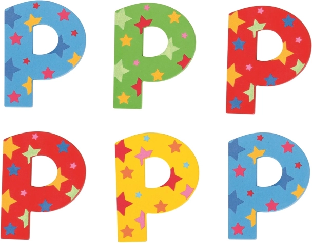 Csillag alakú fa betű