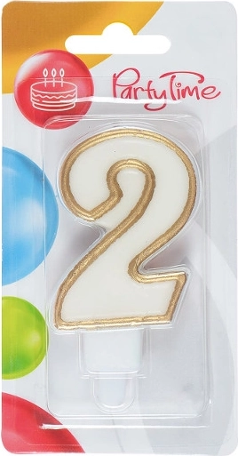 2-es számú arany szülinapi gyertya