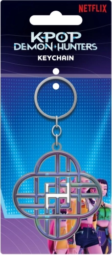 Fém K-pop Demon Hunters kulcstartó